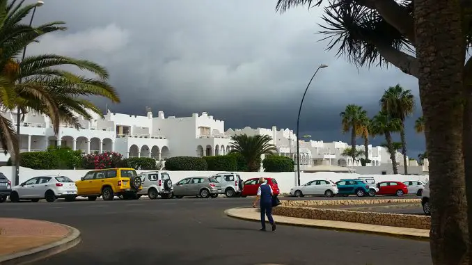 Regenwolke Costa Calma