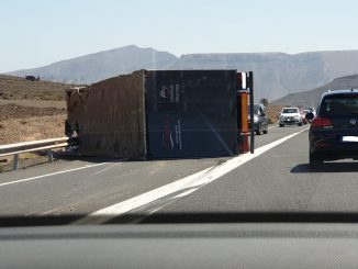 Umgestürzter LKW