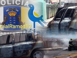 Auto brennt in CC Oficial Ramos