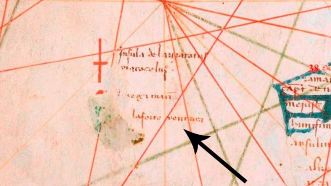 Kartenausschnitt Fuerteventura 14. Jahrhundert