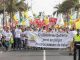 Demonstranten fordern den Erhalt des Hotels RIU Oliva Beach