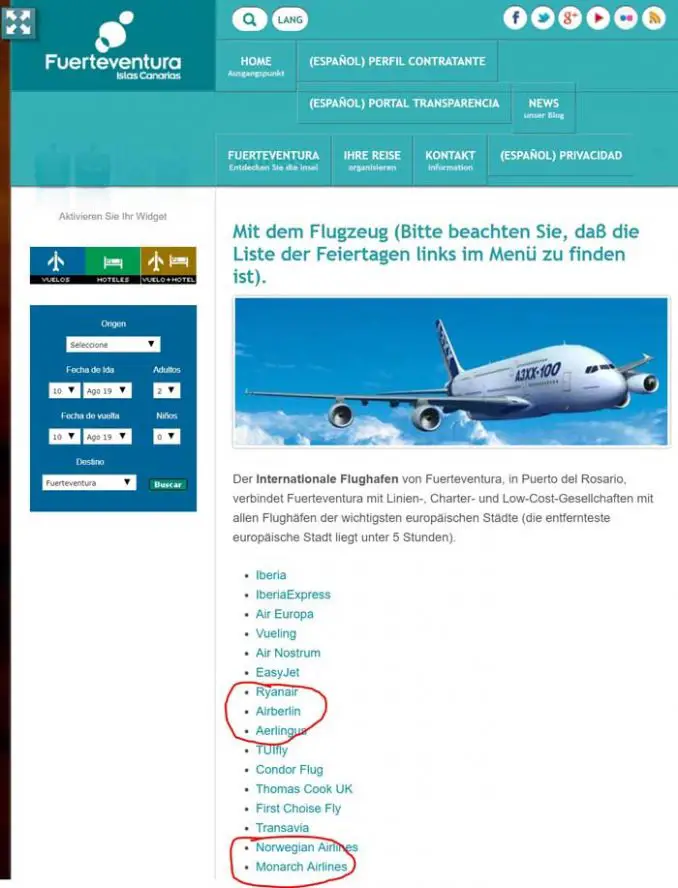 Visitfuerteventura.es: Die schlechteste Tourismus-Webseite der Welt 1 visitfuerteventura airlines w