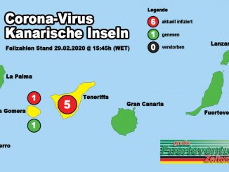 Coronavirus auf den Kanaren: fünfte Person im Quarantäne-Hotel auf Teneriffa positiv getestet 1 290220 1545 Corona Virus Kanarische Inseln Karte