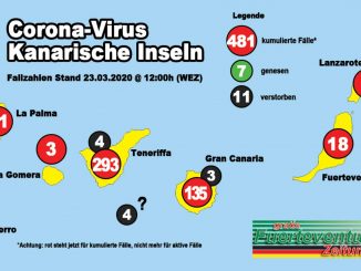 Coronavirus Kanaren: erster Coronafall auf Fuerteventura im Krankenhaus 1 200323 1200 Corona Virus Kanarische Inseln Karte
