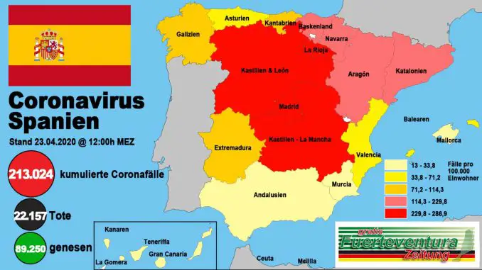 200426 1200 Coronavirus Spanien Inzidenz
