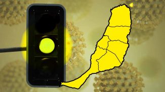 Coronaampel Fuerteventura gelb