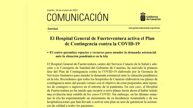Krankenhaus-Fuerteventura-Covid19-Notfallplan