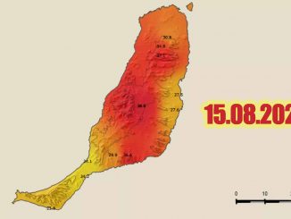 Temerpaturen Fuerteventura 15 August 2021