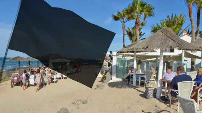 Schwarze-Flagge-Waikiki-Beach