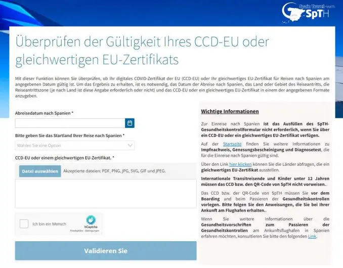 Ueberpruefen EU ZertifikatSpTHWeb web