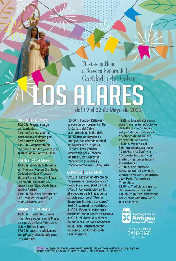 Fuerteventura: Fiestas in Los Alares 19. bis 22. Mai 2022 1 Cartel Los Alares web