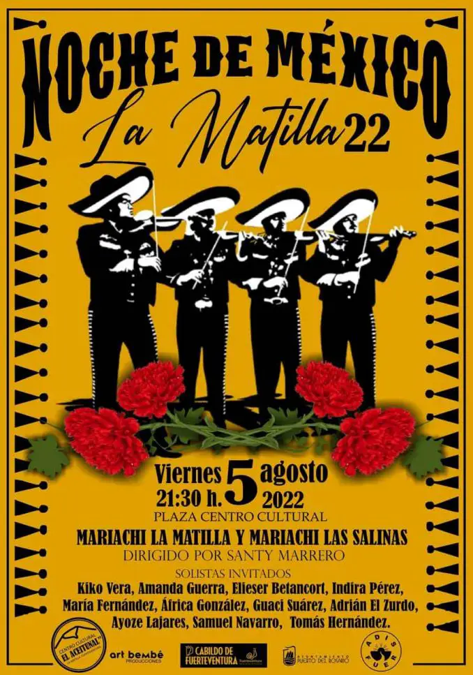 Veranstaltungen auf Fuerteventura 28 Noche mexico Matilla2022