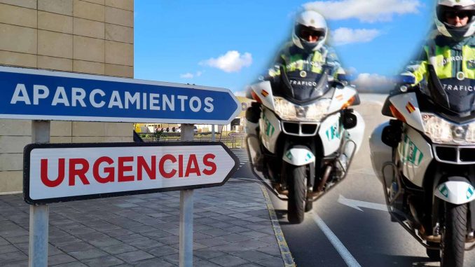 Motorrad-Polizisten-Krankenhaus