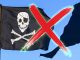 Piratenflagge durchgestrichen