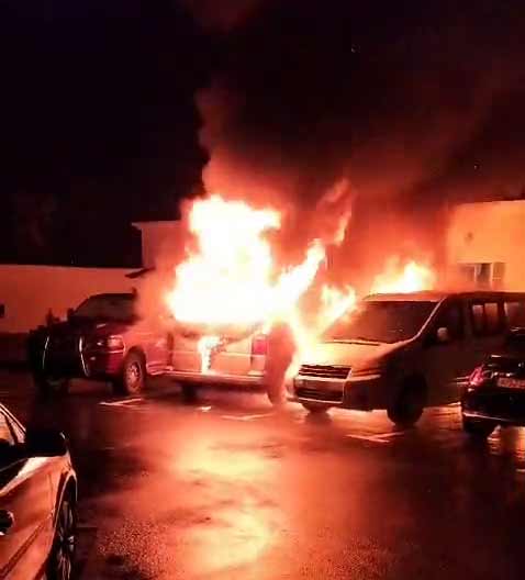 VW Bus Feuer Costa Calma