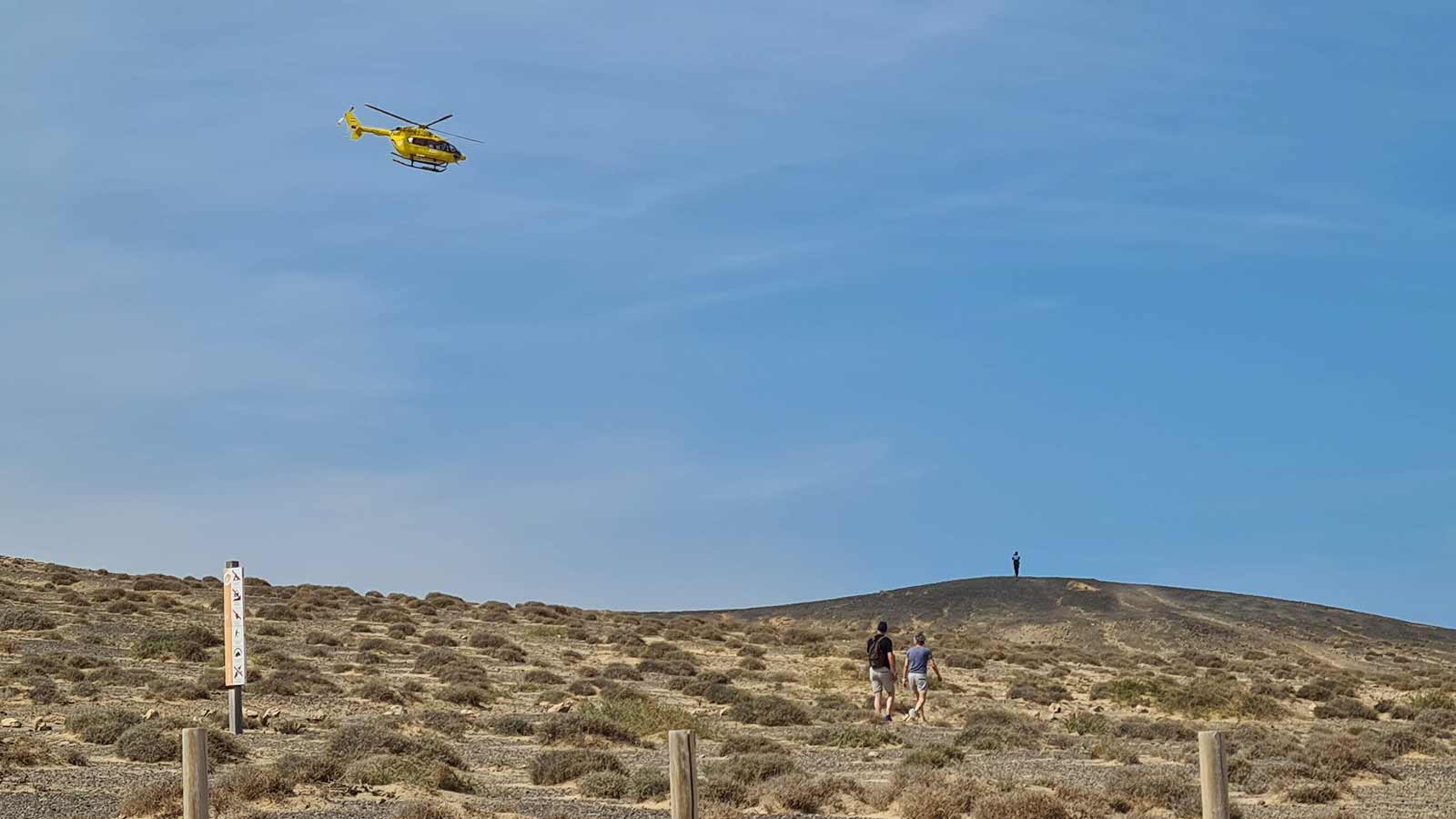 Mann nach Surfunfall in La Pared mit Helikopter von Fuerteventura nach Gran Canaria ausgeflogen 2 SUC Hubschrauber La Pared