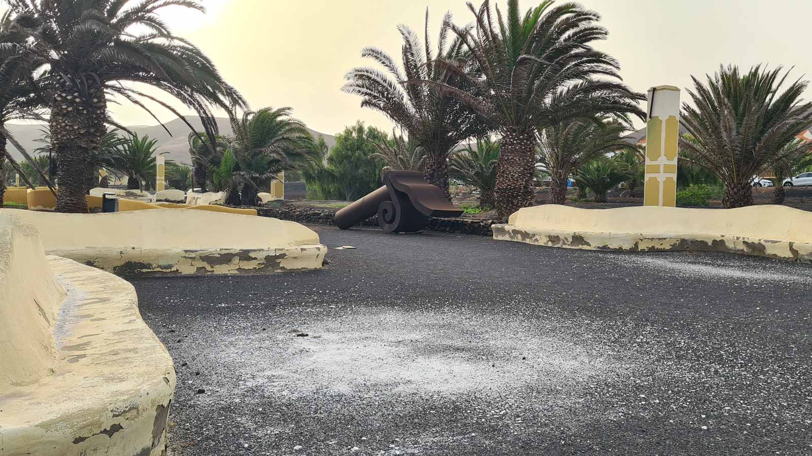 Die vergessenen Skulpturen von La Pared im Süden von Fuerteventura 2 Marmor Dreck La Pared