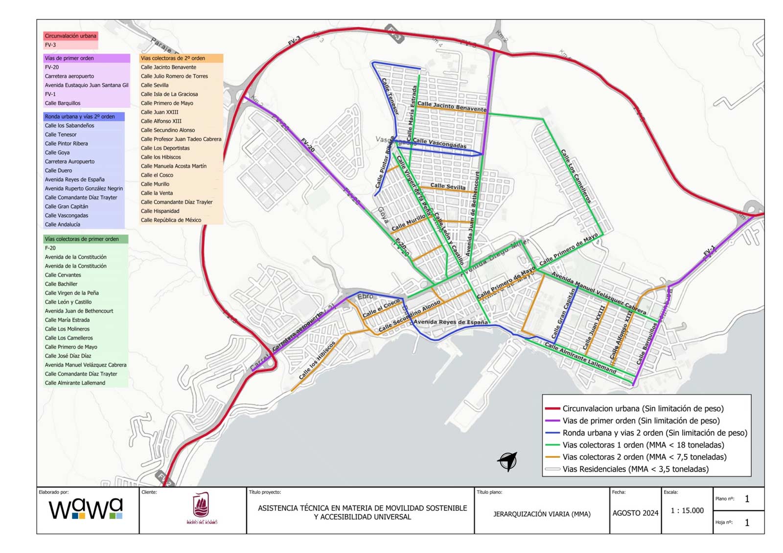 Schwere Zeiten für Lieferanten auf Fuerteventura: Hauptstadt verbannt schwere Fahrzeuge 1 Strassenkarte LKW Puerto del Rosario