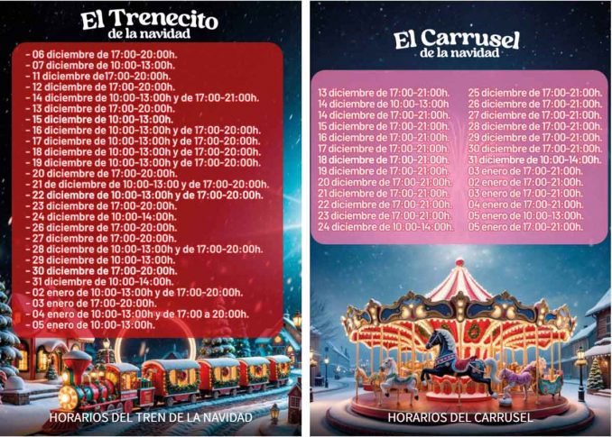 Fuerteventura: Veranstaltungen in der Gemeinde Tuineje in der Weihnachtszeit 1 Termine Weihnachtszug El Carrusel