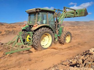 Traktor Aussaat Kampagne Fuerteventura