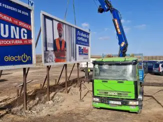 Werbeschilder Corralejo LKW