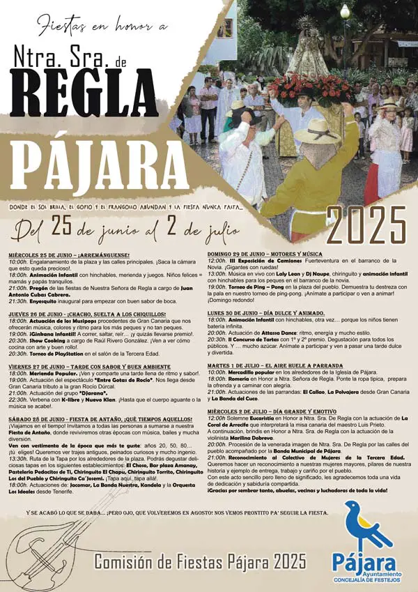 Sra Regla Pajara 2025