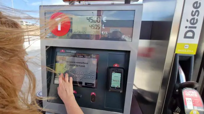 Tankstelle PetroPrix Bezahlung