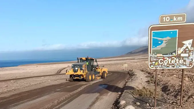 Reparatur-Piste-Cofete-Punta-Jandia