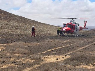 Hubschrauber Wanderer La Oliva