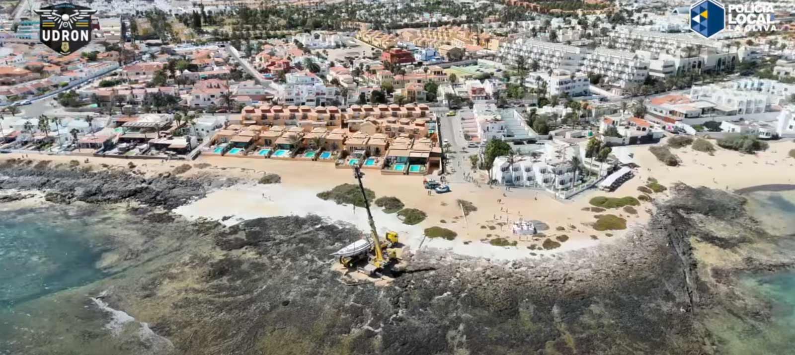 Playa del Medio Corralejo Bergung Segelboot