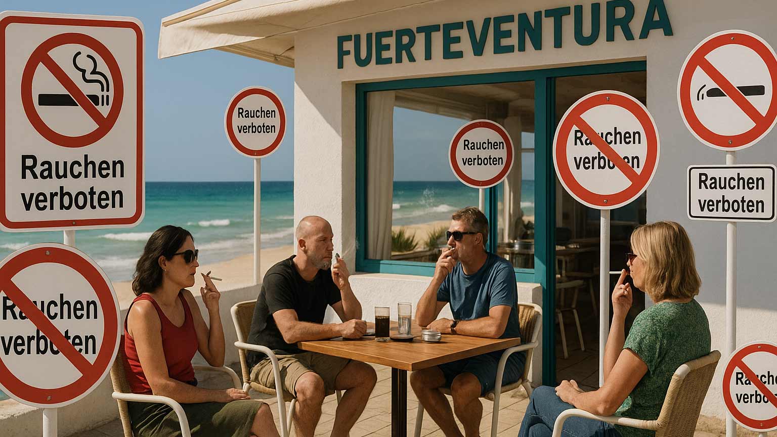 Bald Rauchverbot auf Restaurantterrassen auf Fuerteventura? Regierung  billigt strenges Tabakgesetz