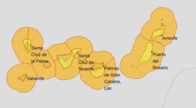Wellenwarnung, Regenwarnung und Gewitterwarnung mit Hagel auf Fuerteventura 1 image 1