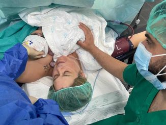 Kaiserschnitt mit Vater Fuerteventura