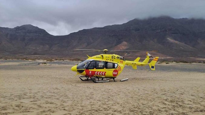 Rettungshubschrauber-Cofete-Strand