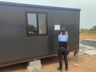 Containerhaus La Asomada versiegelt