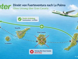 Karte Binter Direktflug La Palma