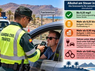 Alkohol am Steuer Spanien Grenzwerte Bussgelder Strafen