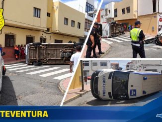Ambulanz kippt um Unfall