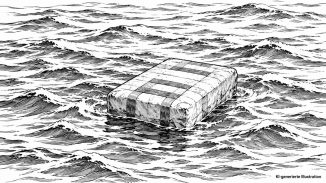 Drogenpaket im Meer