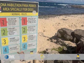 Hundestrand Schild Bristol Corralejo 1